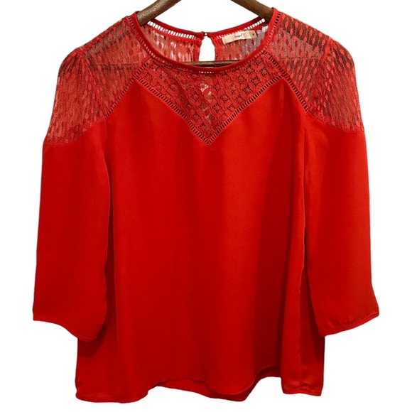Hazel Blouse with Rauston Lace Detail 3/4 Sleeve Size Medium- Stitch Fix - Picture 1 of 12